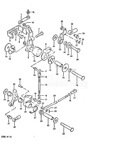 DT85 From 8501-512598 ()  1985 drawing THROTTLE LINK