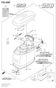 25003F-410001 (2014) 250hp E01 E40-Gen. Export 1 - Costa Rica (DF250T) DF250 drawing ENGINE COVER (DF250T,DF250Z)