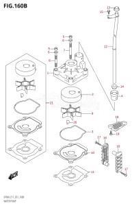 06002F-240001 (2022) 60hp E01 E40 E11-Gen. Export - Costa Rica (DF60AQH  DF60AQH  DF60AT  DF60AT  DF60ATH  DF60ATH) DF60A drawing WATER PUMP ((DF40A,DF50A,DF60A):E03)