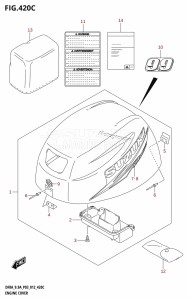 DF9.9A From 00994F-610001 (P01)  2016 drawing ENGINE COVER (DF9.9A:P03)