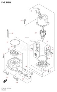 DF100A From 10003F-510001 (E01)  2015 drawing PTT MOTOR (DF140AZ:E01)