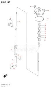 04003F-710001 (2017) 40hp E01-Gen. Export 1 (DF40A  DF40AQH  DF40ATH) DF40A drawing SHIFT ROD (DF60AVTH:E40)