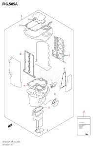 09002F-980001 (2009) 90hp E03-USA (DF90ATK9) DF90A drawing OPT:GASKET SET