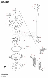 DF60A From 06002F-010001 (E01 E40)  2010 drawing WATER PUMP