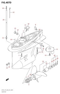 DF175Z From 17502Z-210001 (E03)  2012 drawing GEAR CASE (DF175Z:E03)