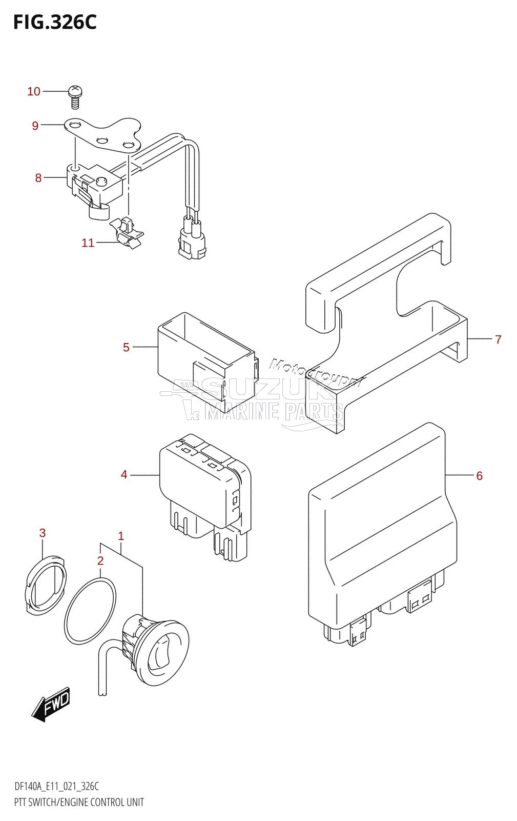 PTT SWITCH /​ ENGINE CONTROL UNIT (DF140AT,DF140AZ)