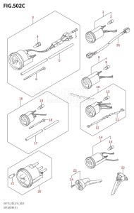 DF150Z From 15002Z-510001 (E03)  2015 drawing OPT:METER (1) (DF150Z:E03)