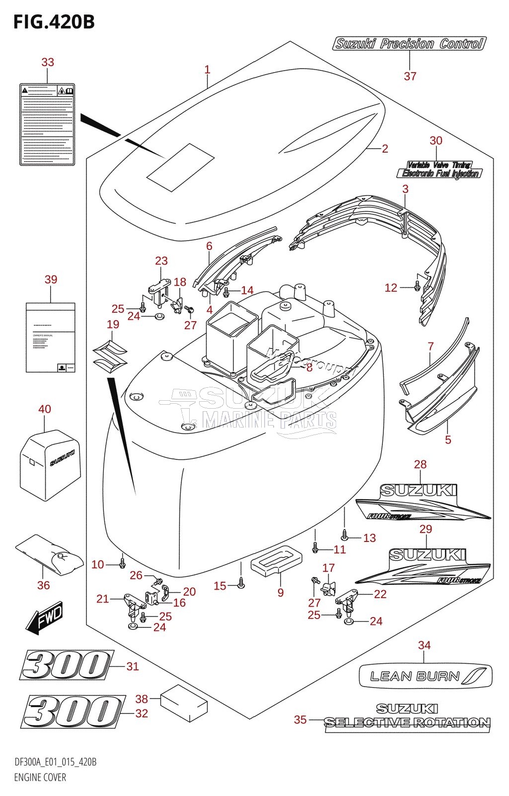 ENGINE COVER (DF300A:E40)