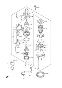 Outboard DF 9.9A drawing Starting Motor