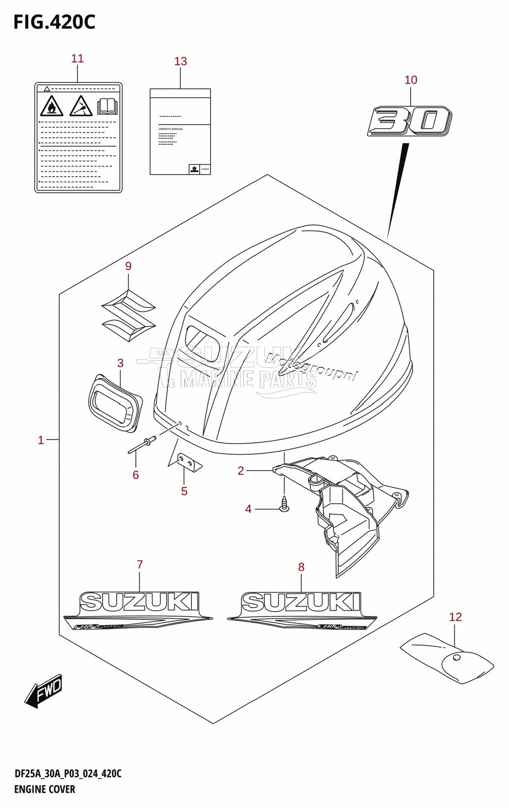 ENGINE COVER (DF30AT,DF30ATH)