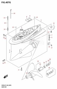 DF200Z From 20002Z-240001 (E01 E40)  2022 drawing GEAR CASE (DF250ST:(020,021,022))