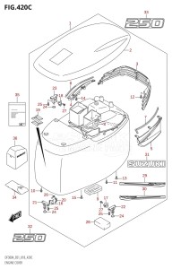 DF250A From 25003P-810001 (E01 E40)  2018 drawing ENGINE COVER (DF250A:E01)