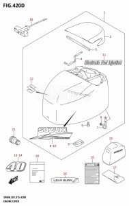 DF60A From 06002F-510001 (E01 E40)  2015 drawing ENGINE COVER (DF40AST:E34)