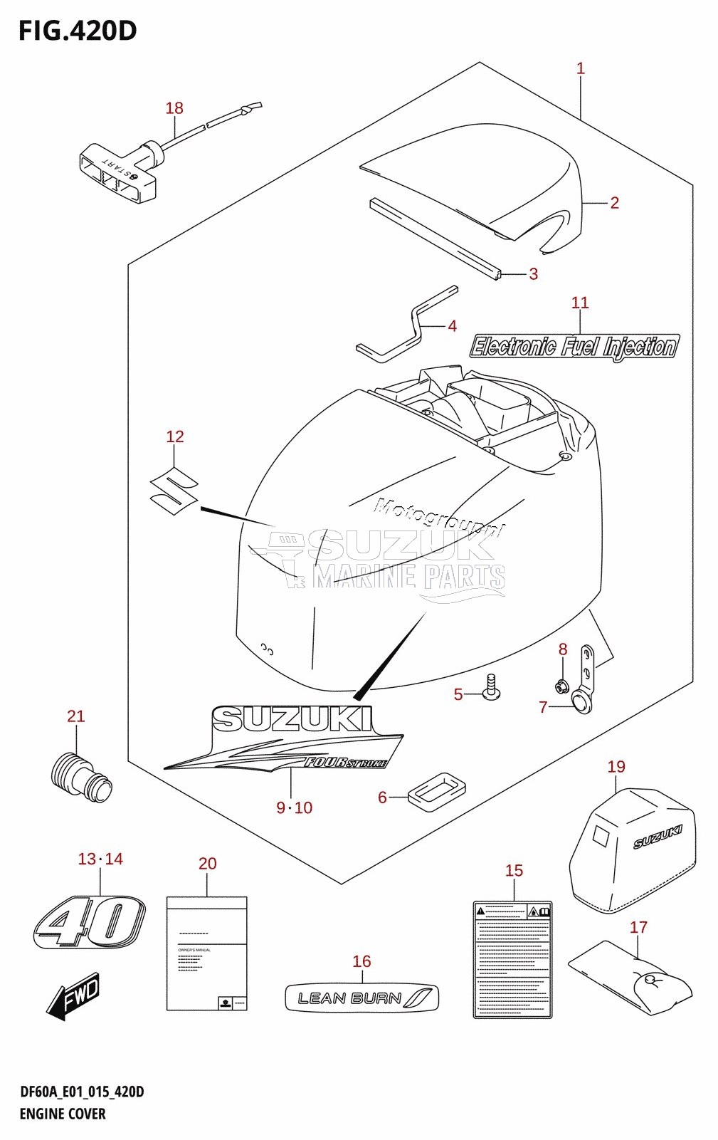 ENGINE COVER (DF40AST:E34)