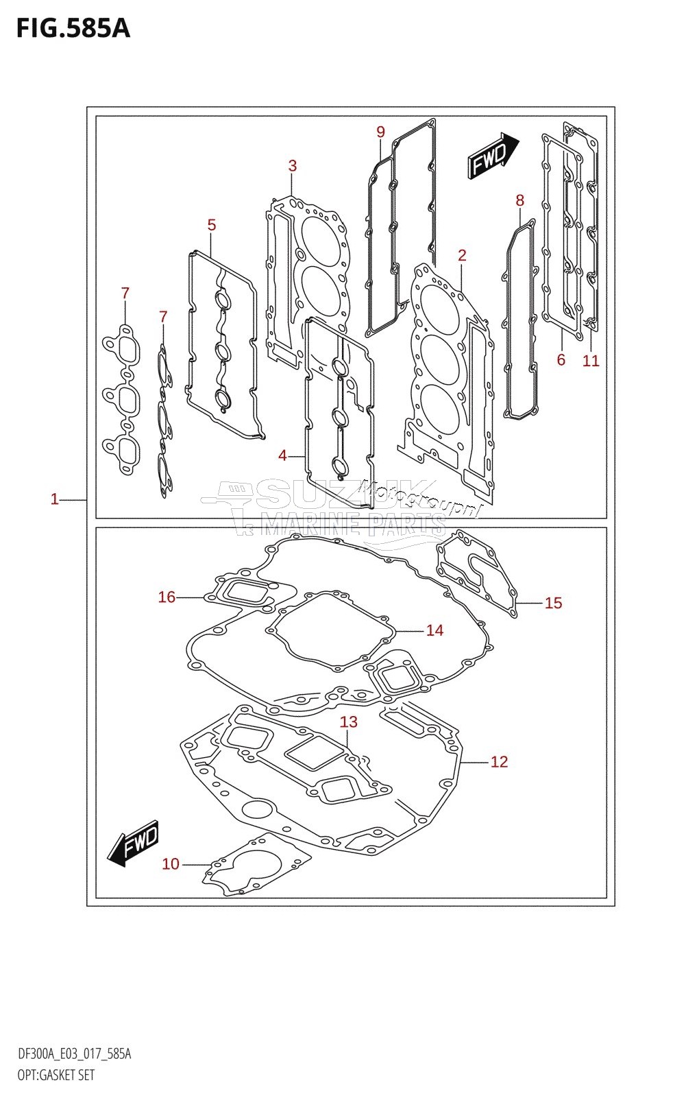 OPT:GASKET SET