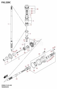 DF250A From 25003P-140001 (E11 E40)  2021 drawing TRANSMISSION ((022,023):DF250ATSS)