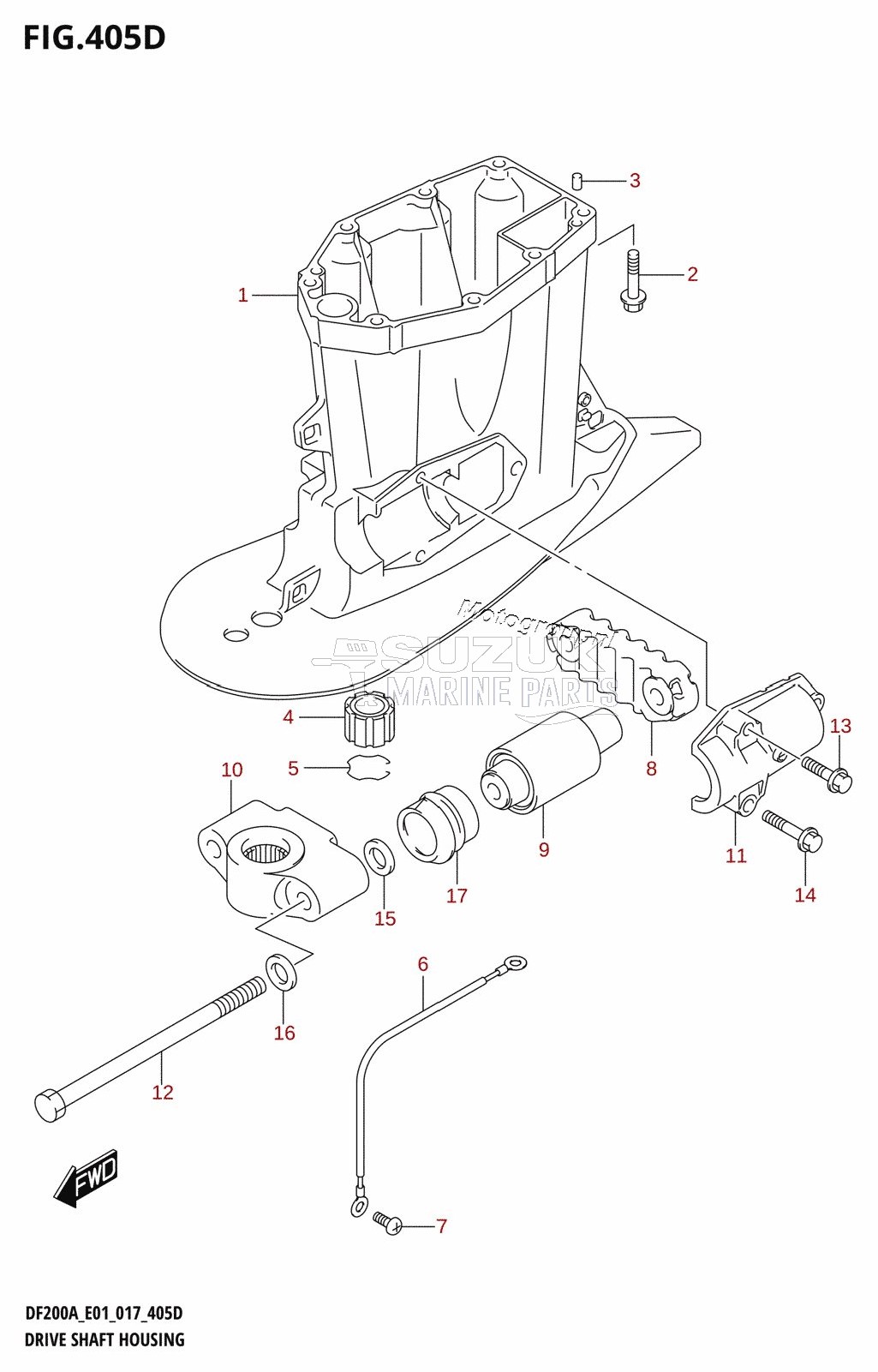 DRIVE SHAFT HOUSING (DF200AZ:E40)