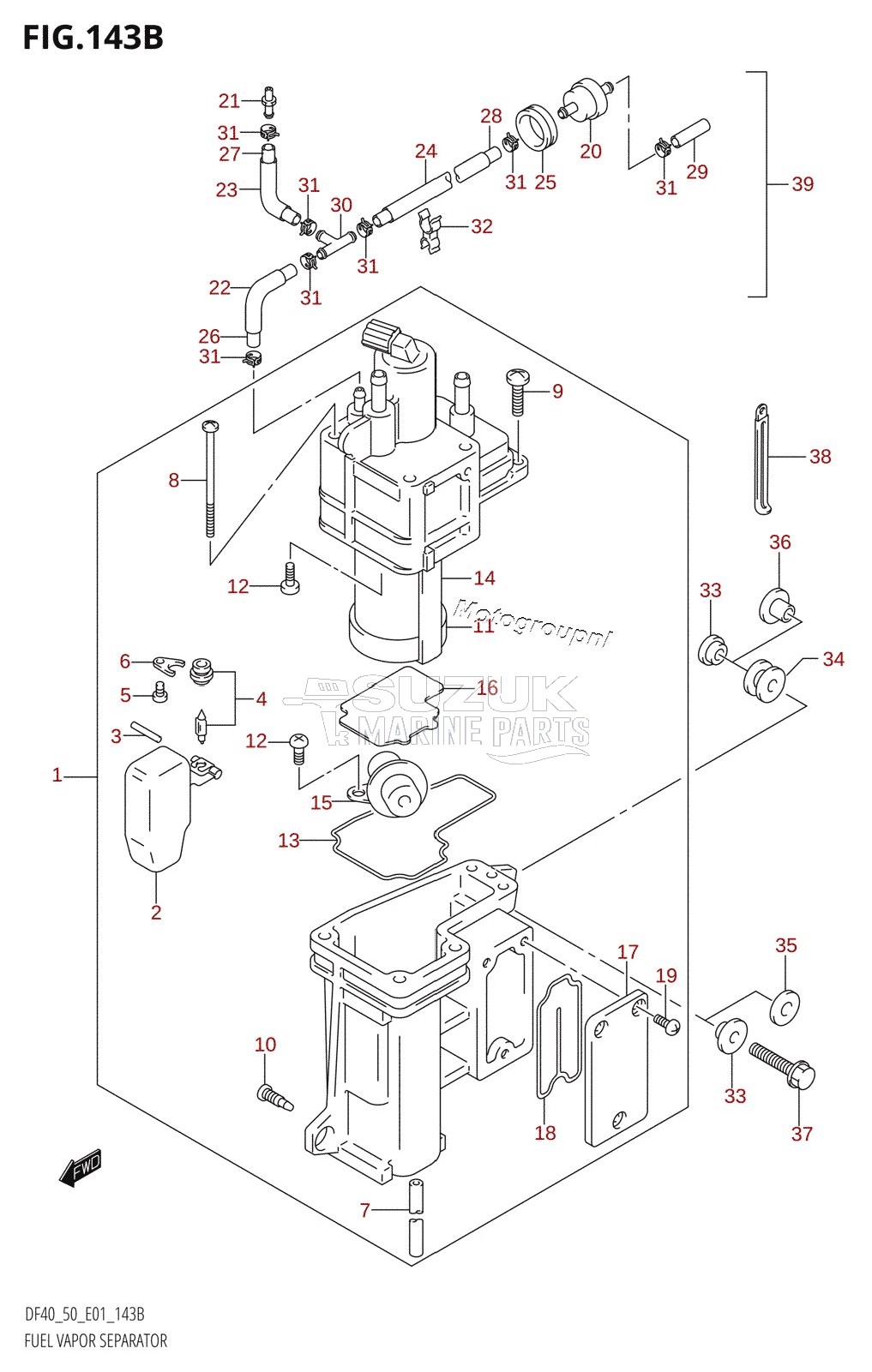 FUEL VAPOR SEPARATOR (Y,K1,K2,K3,K4,K5,K6,K7,K8,K9,K10)