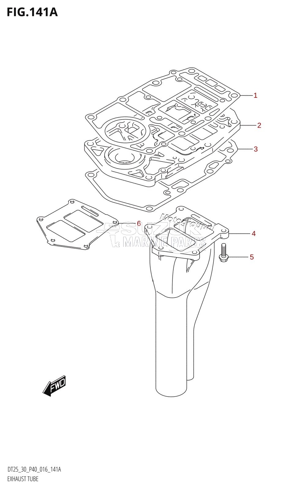 EXHAUST TUBE (DT25K:P36)