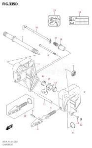 00994F-610001 (2016) 9.9hp P01-Gen. Export 1 (DF9.9A  DF9.9AR) DF9.9A drawing CLAMP BRACKET (DF9.9AR:P01)