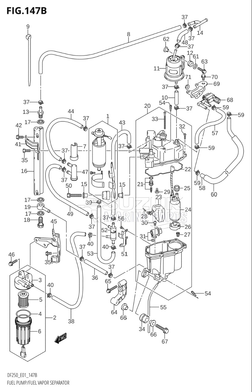 FUEL PUMP / FUEL VAPOR SEPARATOR (011)