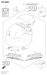 DF80A From 08002F-610001 (E01 E40)  2016 drawing ENGINE COVER (DF70A:E01)