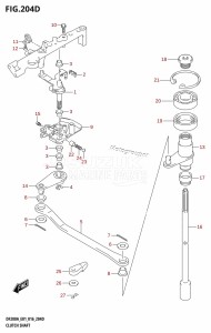 DF200AZ From 20003Z-610001 (E03)  2016 drawing CLUTCH SHAFT (DF200AZ:E40)