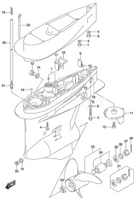 Outboard DF 250 drawing Gear Case