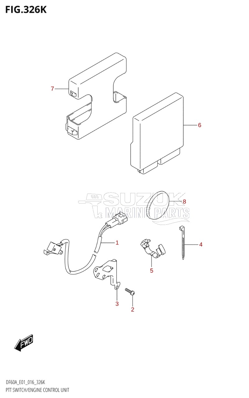 PTT SWITCH / ENGINE CONTROL UNIT (DF60AQH:E40)