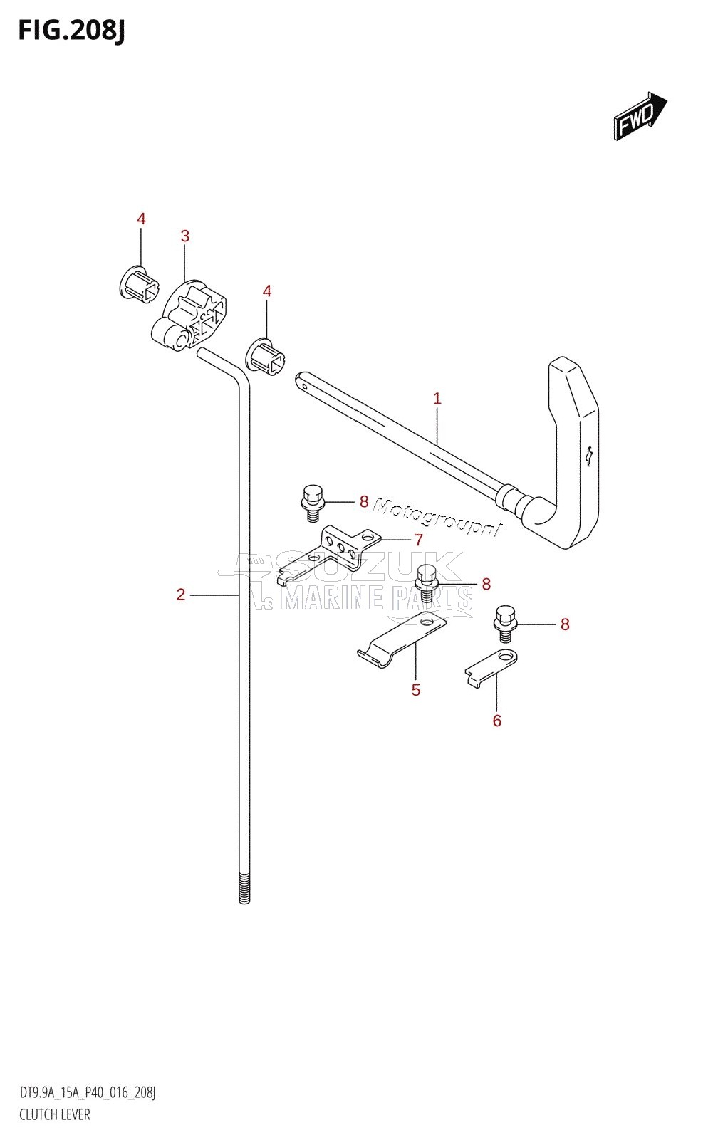 CLUTCH LEVER (DT15AK:P36)