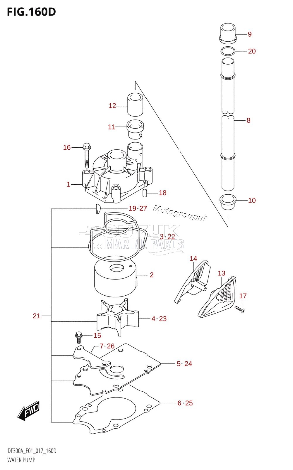 WATER PUMP (DF250A:E40)