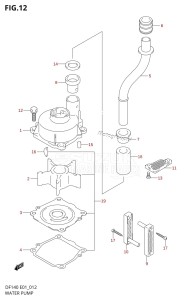 DF140 From 14001F-680001 (E01 E40)  2006 drawing WATER PUMP