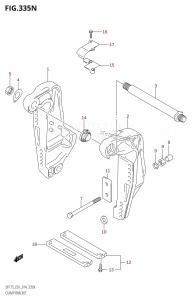 DF175ZG From 17502Z-410001 (E01 E40)  2014 drawing CLAMP BRACKET (DF175Z:E01)