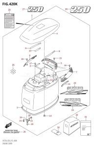 DF225T From 22503F-510001 (E03)  2015 drawing ENGINE COVER (DF250T:E03)