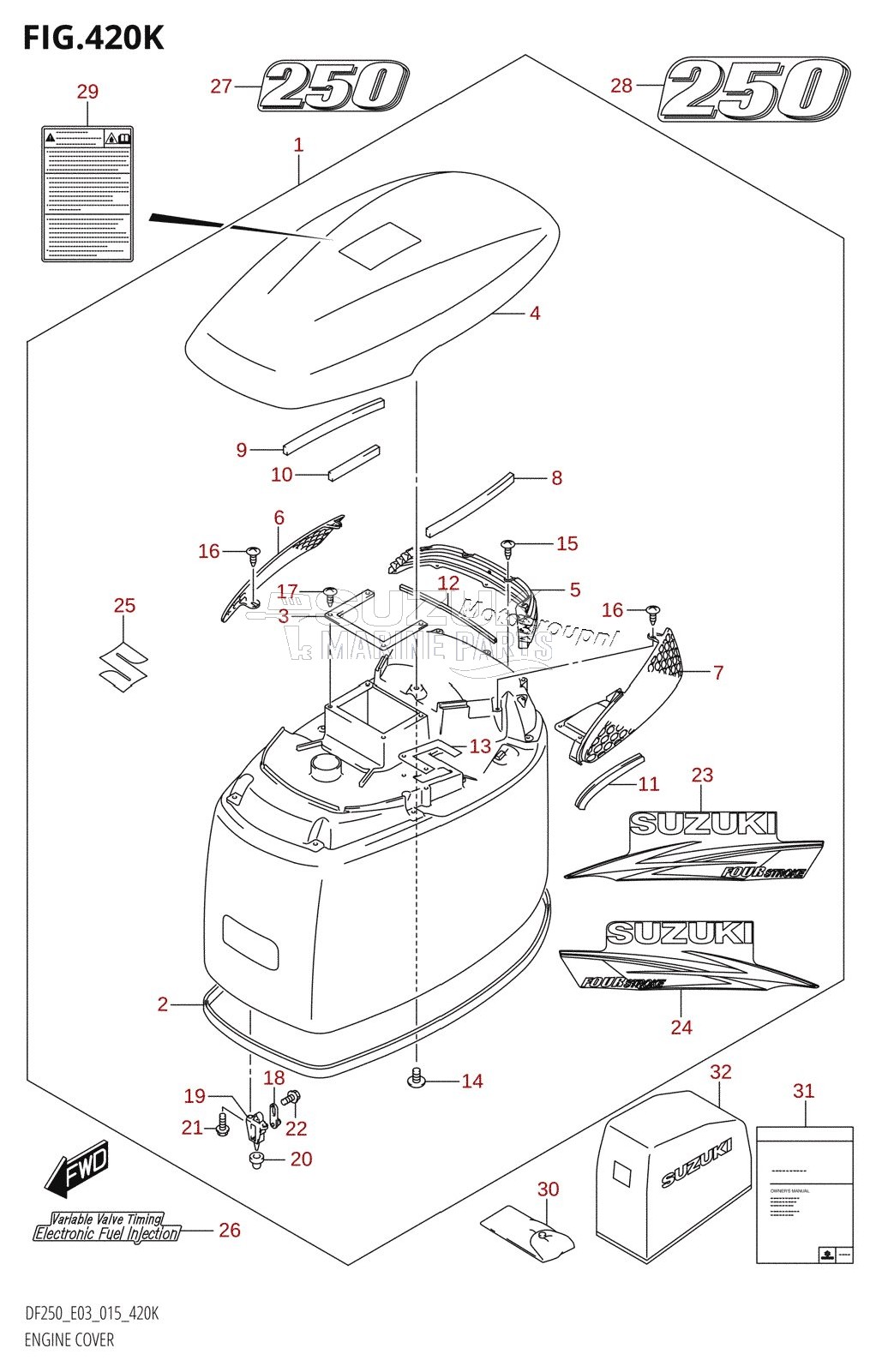 ENGINE COVER (DF250T:E03)