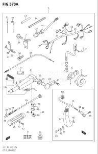 01503F-210001 (2012) 15hp P01-Gen. Export 1 (DF15  DF15R) DF15 drawing OPT:TILLER HANDLE (DF15R:P01)