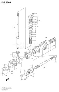 14001Z-251001 (2002) 140hp E03-USA (DF140ZK2) DF140Z drawing TRANSMISSION (DF140T)