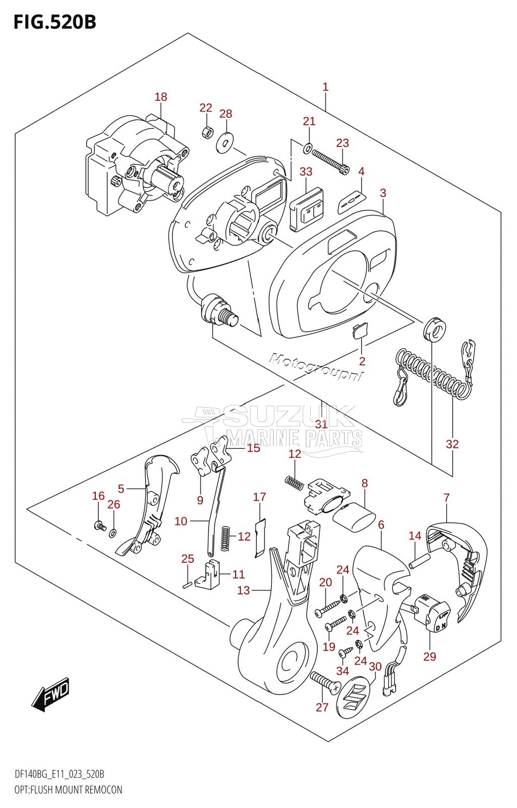 OPT:FLUSH MOUNT REMOCON (022,023)