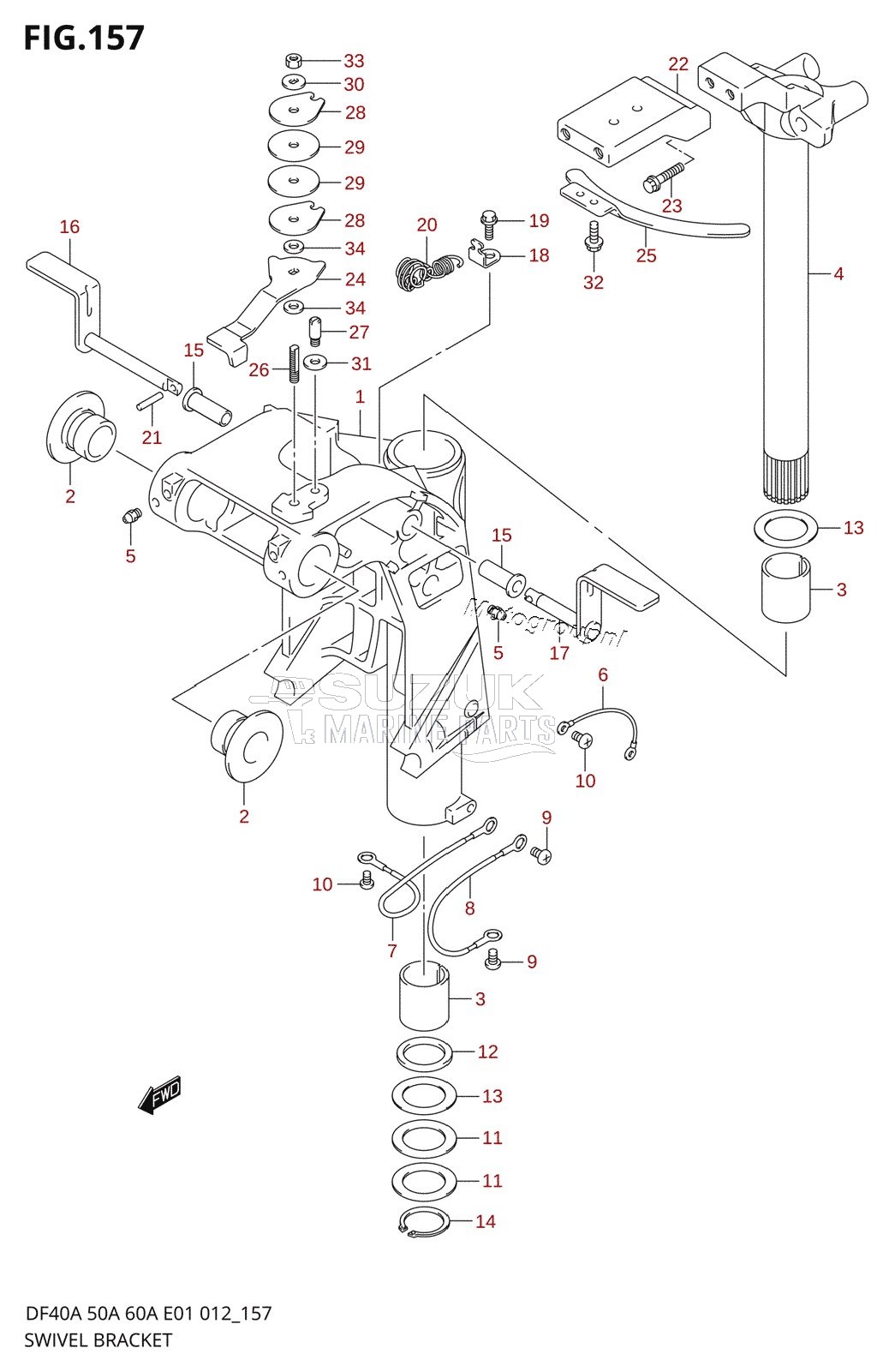 SWIVEL BRACKET (DF40AQH E01)