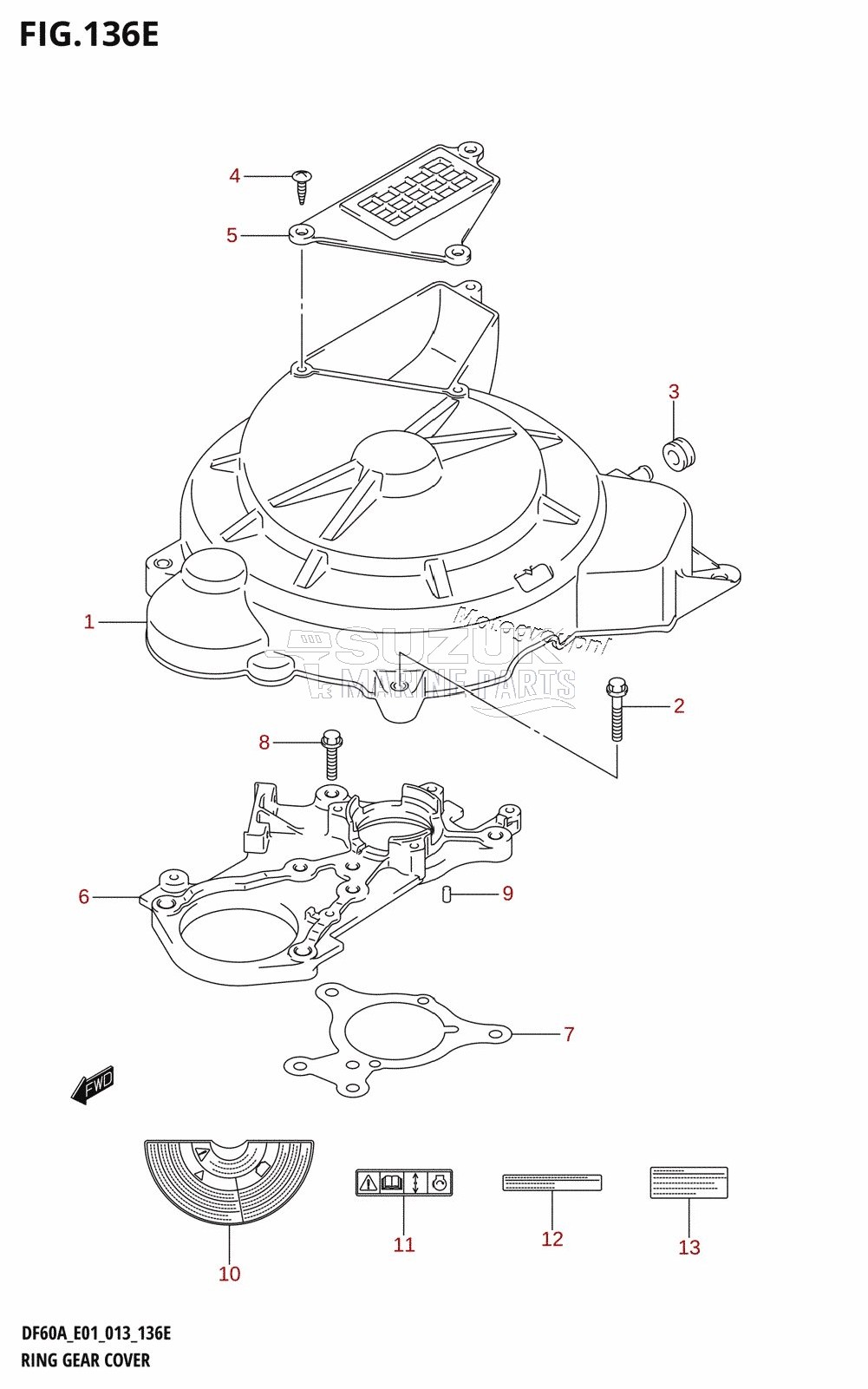 RING GEAR COVER (DF50A:E01)