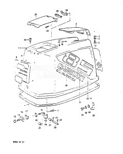 DT85 From 8501-410444 till 412597 ()  1984 drawing ENGINE COVER (MODEL VF)