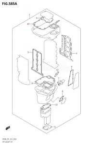 07003F-410001 (2014) 70hp E01 E40-Gen. Export 1 - Costa Rica (DF70A  DF70ATH) DF70A drawing OPT:GASKET SET