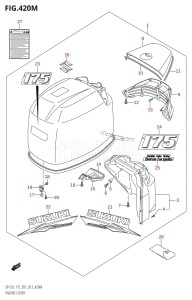 DF175Z From 17502Z-310001 (E01 E40)  2013 drawing ENGINE COVER (DF175Z:E40)