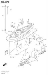 20003F-810001 (2018) 200hp E03-USA (DF200AST  DF200AT) DF200A drawing GEAR CASE (DF200AZ)