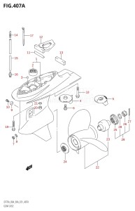 08002F-110001 (2011) 80hp E01 E40-Gen. Export 1 - Costa Rica (DF80AT  DF80AWT) DF80A drawing GEAR CASE