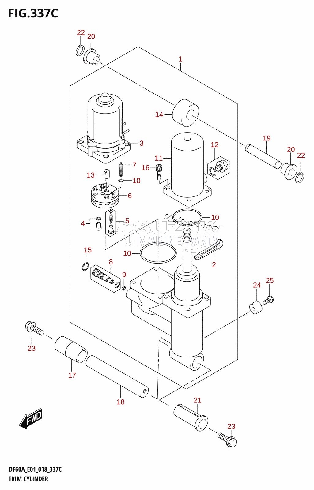 TRIM CYLINDER (DF50AVT,DF50AVTH,DF60AVT,DF60AVTH)