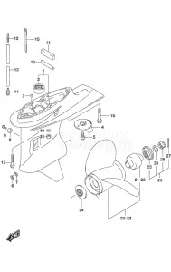 Outboard DF 90A drawing Gear Case