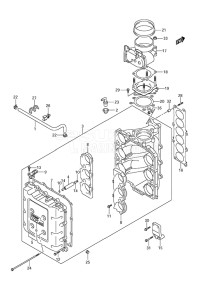 Outboard DF 250AP drawing Throttle Body