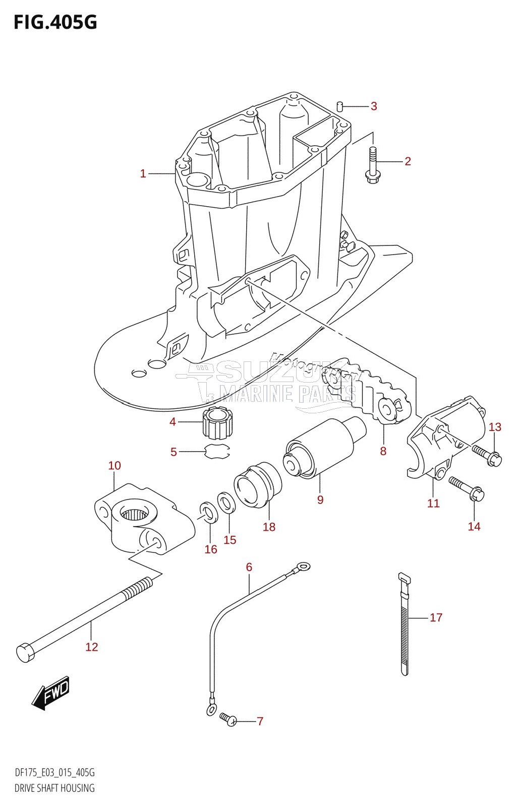 DRIVE SHAFT HOUSING (DF175Z:E03)