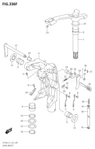 11503F-610001 (2016) 115hp E01 E03 E11 E40-Gen. Export1 and 2 USA (DF115AT) DF115A drawing SWIVEL BRACKET (DF140AT:E11)